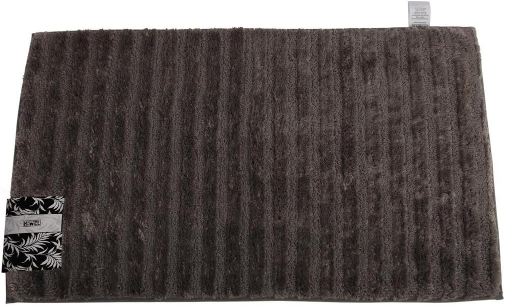 Hiwel Tufted Microfiber Bathroom Rug, 20 by 34 Inch, with Memory Foam Interior, Absorbant & Comfortable, Multi-functional Household Complement, Elephant Grey