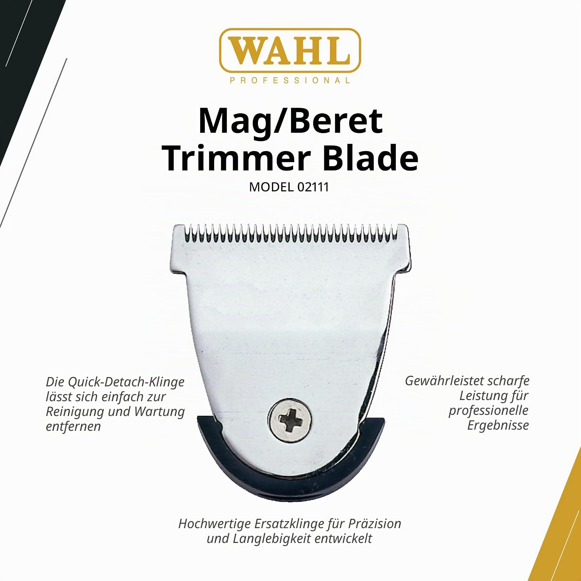 WAHL Professional Detachable Replacement Blade #2111 Fits Echo, Beret, MAG and Sterling 4 Trimmer Models