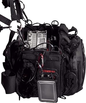 Sachtler, Heavy Duty Harness for Audio Bags, Straps and Locks Systems for Audio Bags Up to 40 kg, with Boom Pole Pocket and Quick Release System, Professional Video Recording, Photography Accessories