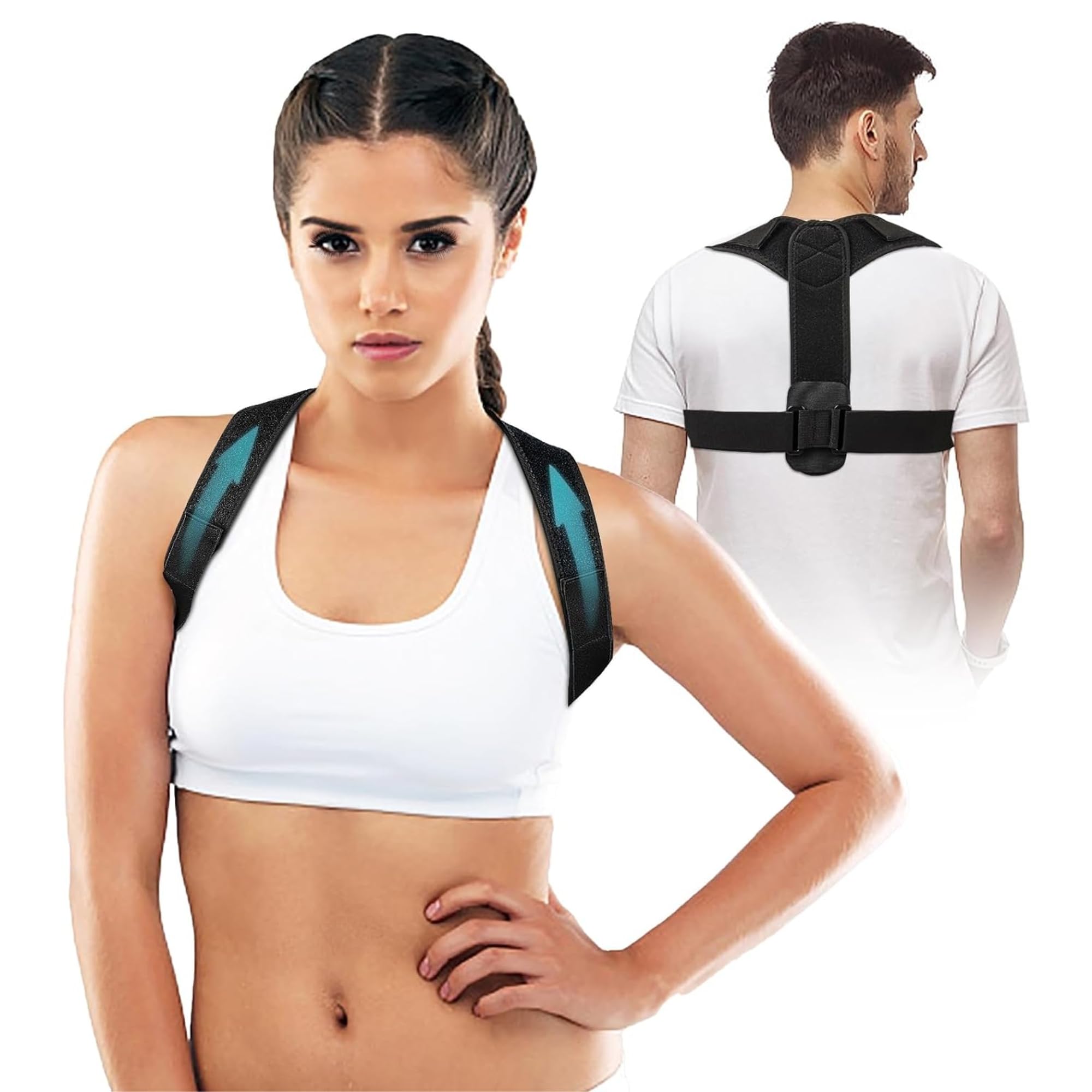 DCF Back Posture Corrector - posture corrector for women & men – upper back brace posture corrector - adjustable posture corrector, Muscle Support