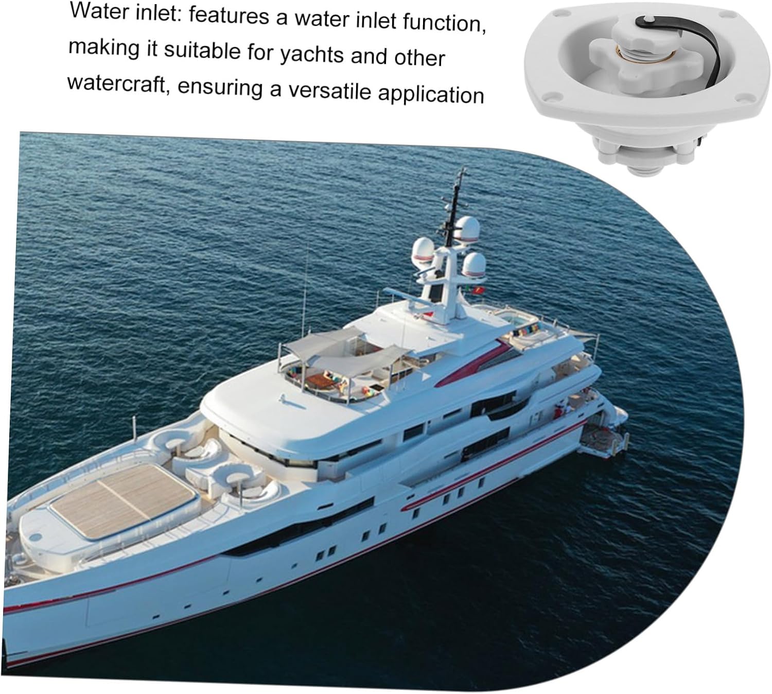 Rv Water Inlet Stopper Valve Cap Durable Material Rotating Cap for Easy Filling Water Inlet Adapter Versatile Use for Yachts and Rvs