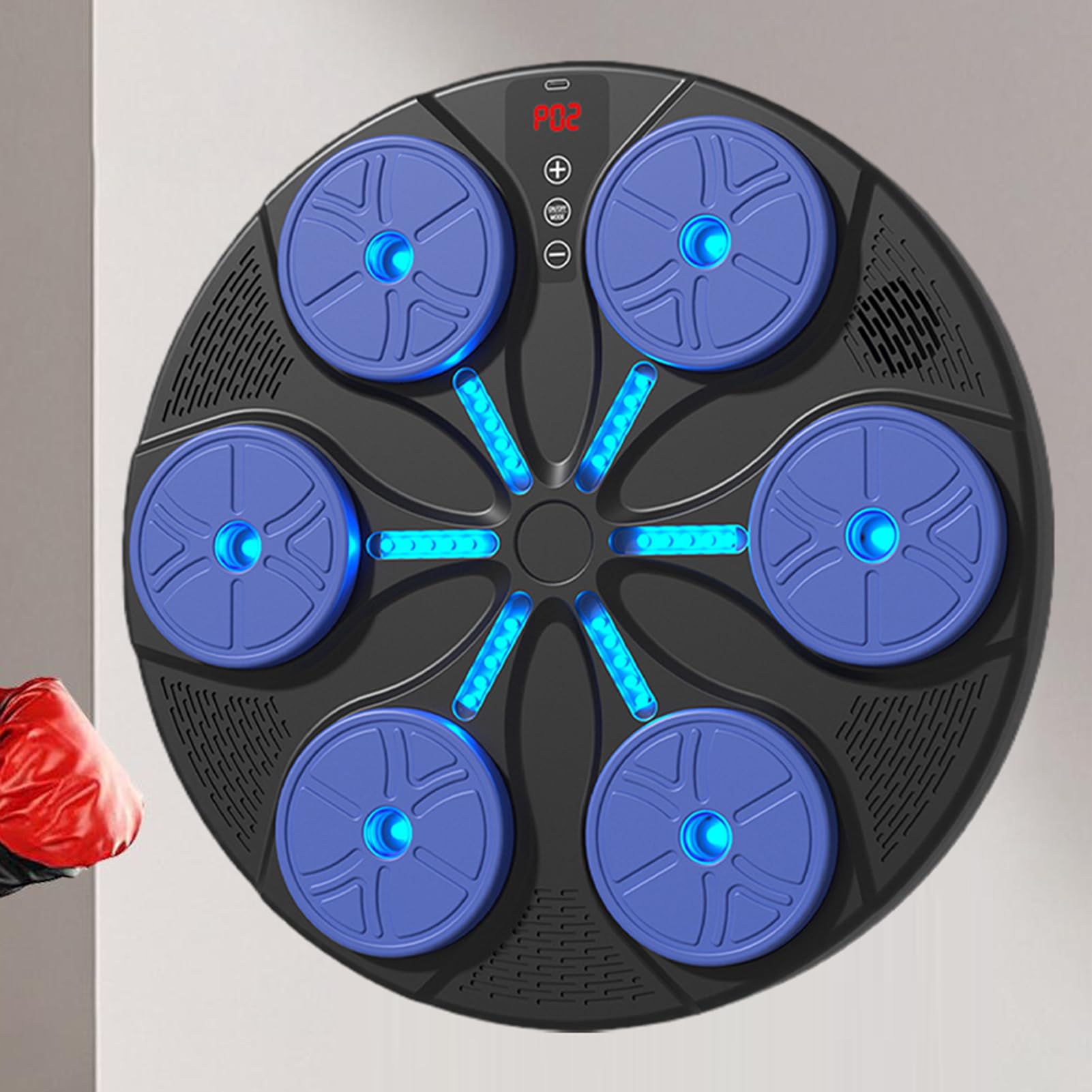 Máquina de Boxeo Entrenador Electrónico con 8 Modos | Con Iluminación RGB, De Pared Y Música Para Hombres Y Mujeres Oficina Gimnasio Entrenamiento Fitness Interior Deportes