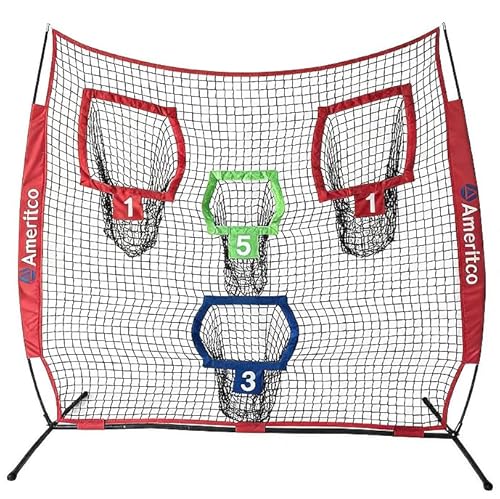 Ameritco Football Throwing Net, 7x7 FT Football Training Net with