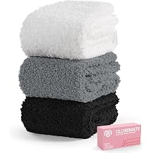 CLOSEMATE Warm & Cozy Fuzzy Socks Gifts for Women Soft Coral Fluffy Sleeping Slipper Socks
