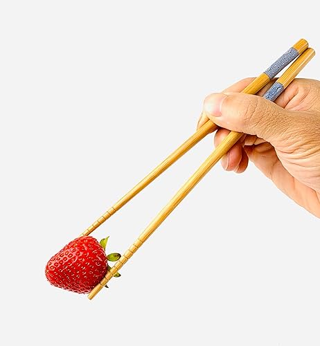 Miniatura 3 de JapanBargain 3671, palillos de bambú reutilizables japoneses chinos coreanos, palillos de madera, palillos para el cabello, 5 pares de regalo, aptos