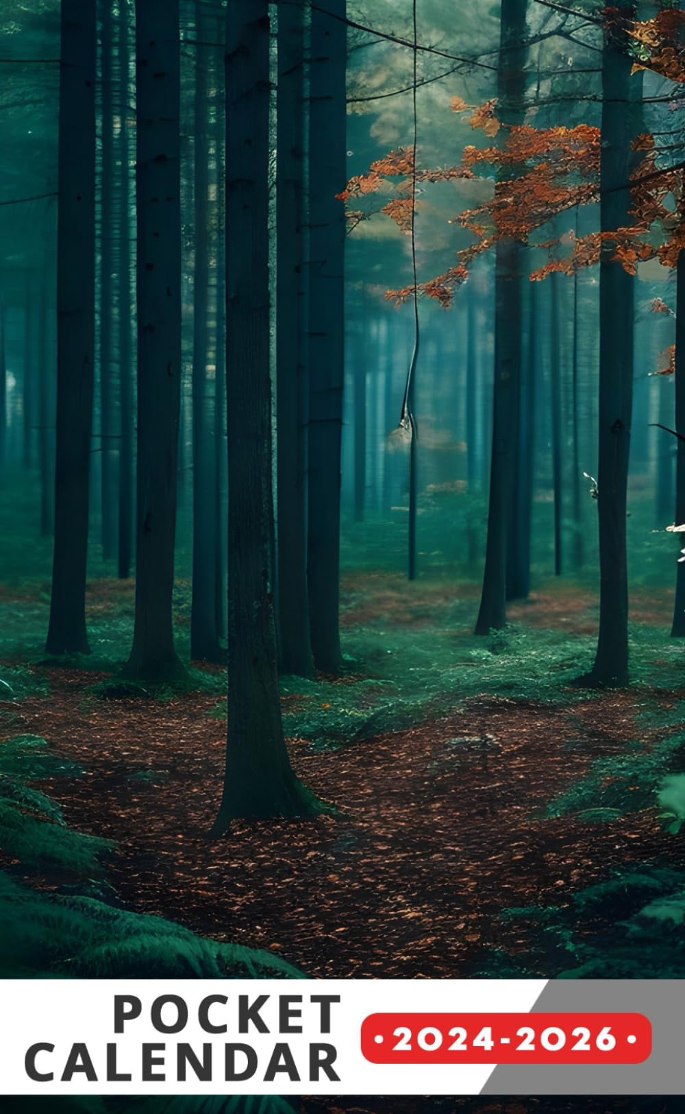 Pocket Calendar 2024 - 2026: Three-Year Monthly Planner for Purse , 36 Months from January 2024 to December 2026 | Wallpaper | Forest | Poland