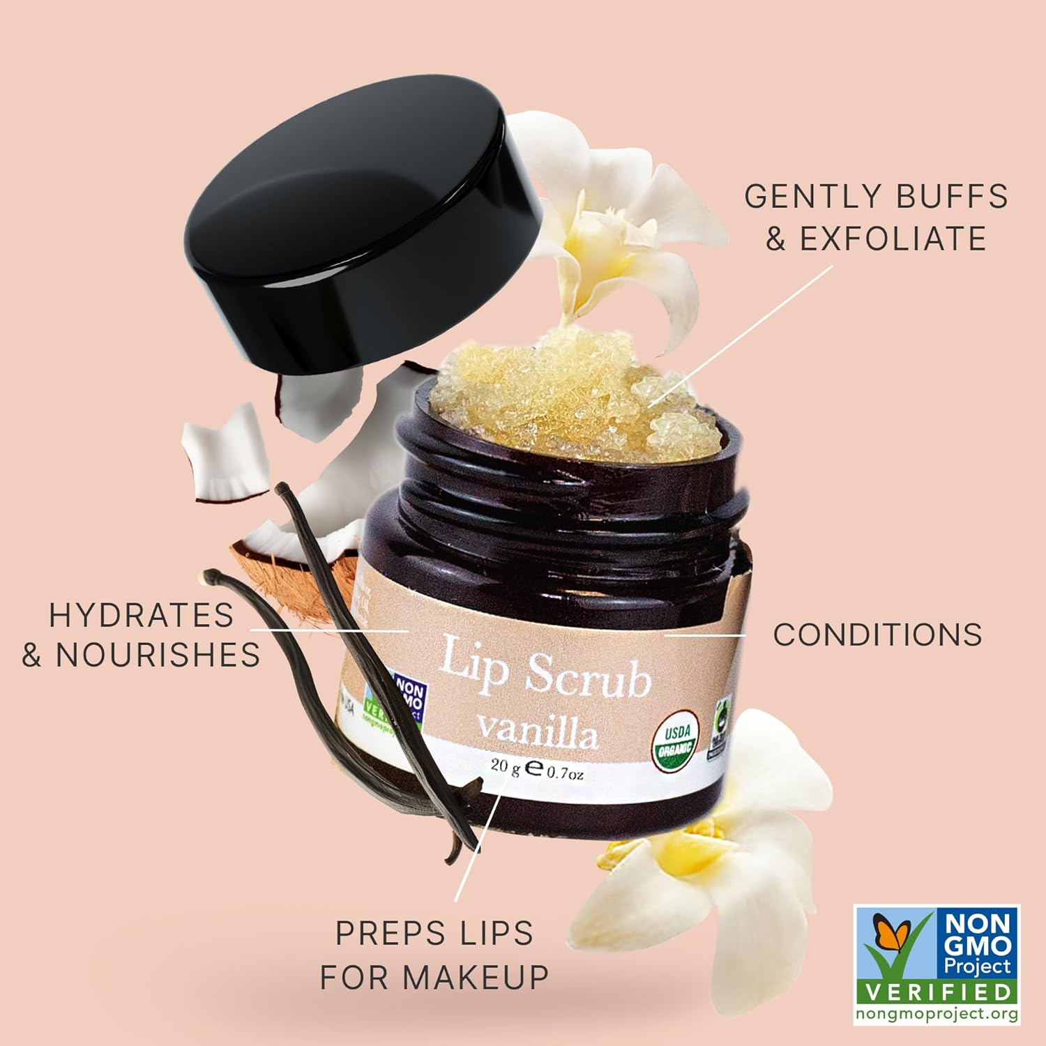 Organic Vanilla Lip Scrub