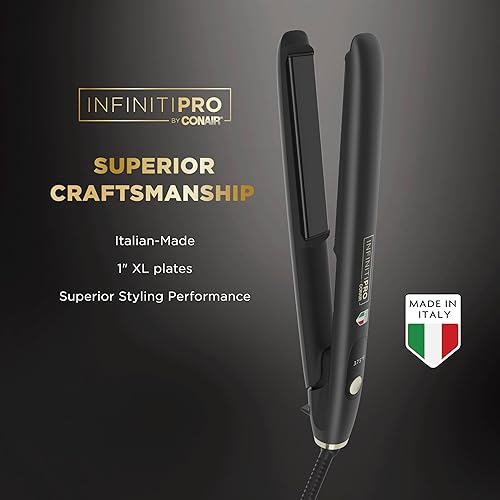 Miniatura 2 de INFINITIPRO by Conair ArteBella Plancha plana de 1 pulgada  Plancha de pelo con platos extra largos  Rendimiento italiano para un estilo