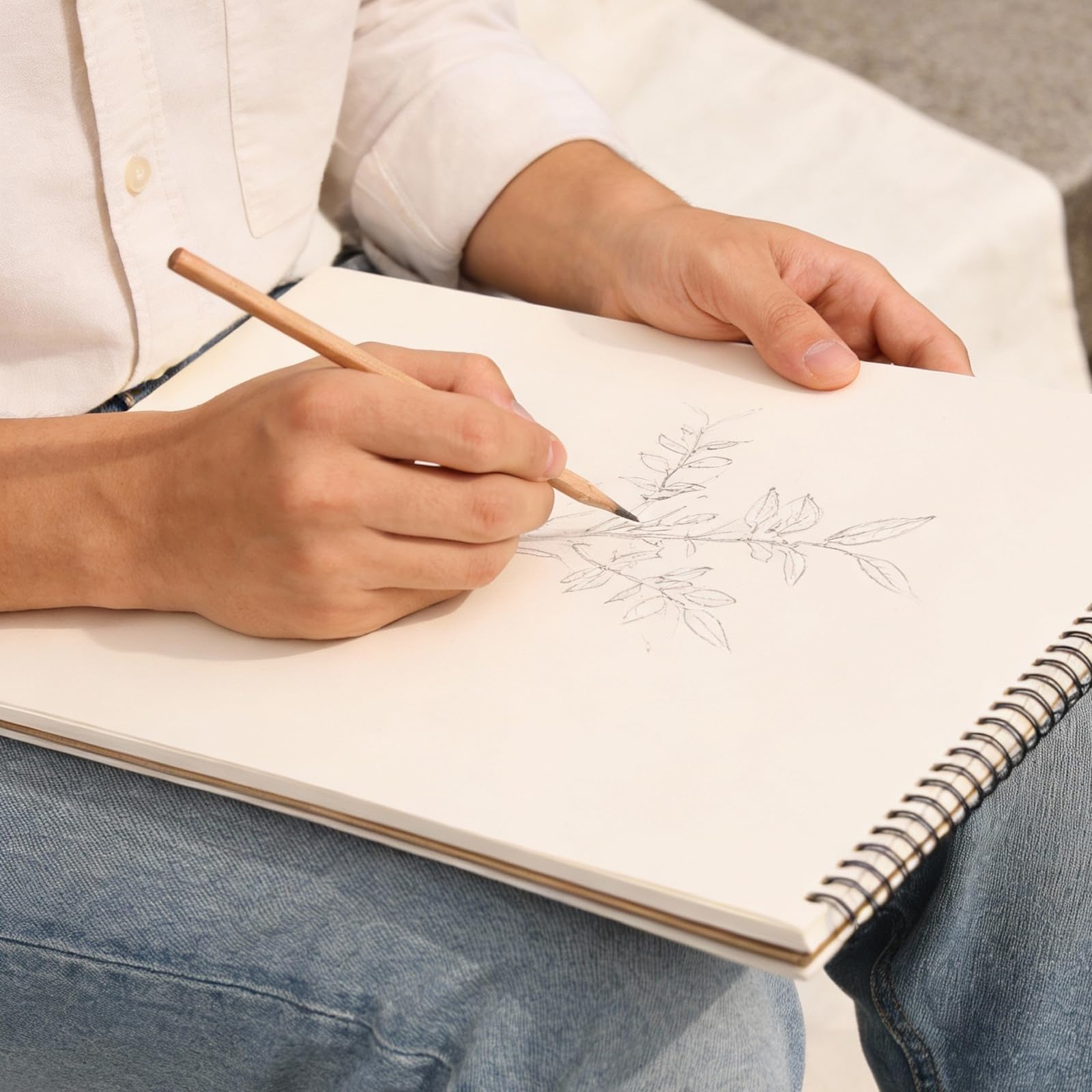 MUKCHAP Confezione da 6 quaderni da disegno A3, 41,5 x 29,1 cm, rilegatura a spirale, 30 fogli/60 pagine A3 per disegnare e scrivere