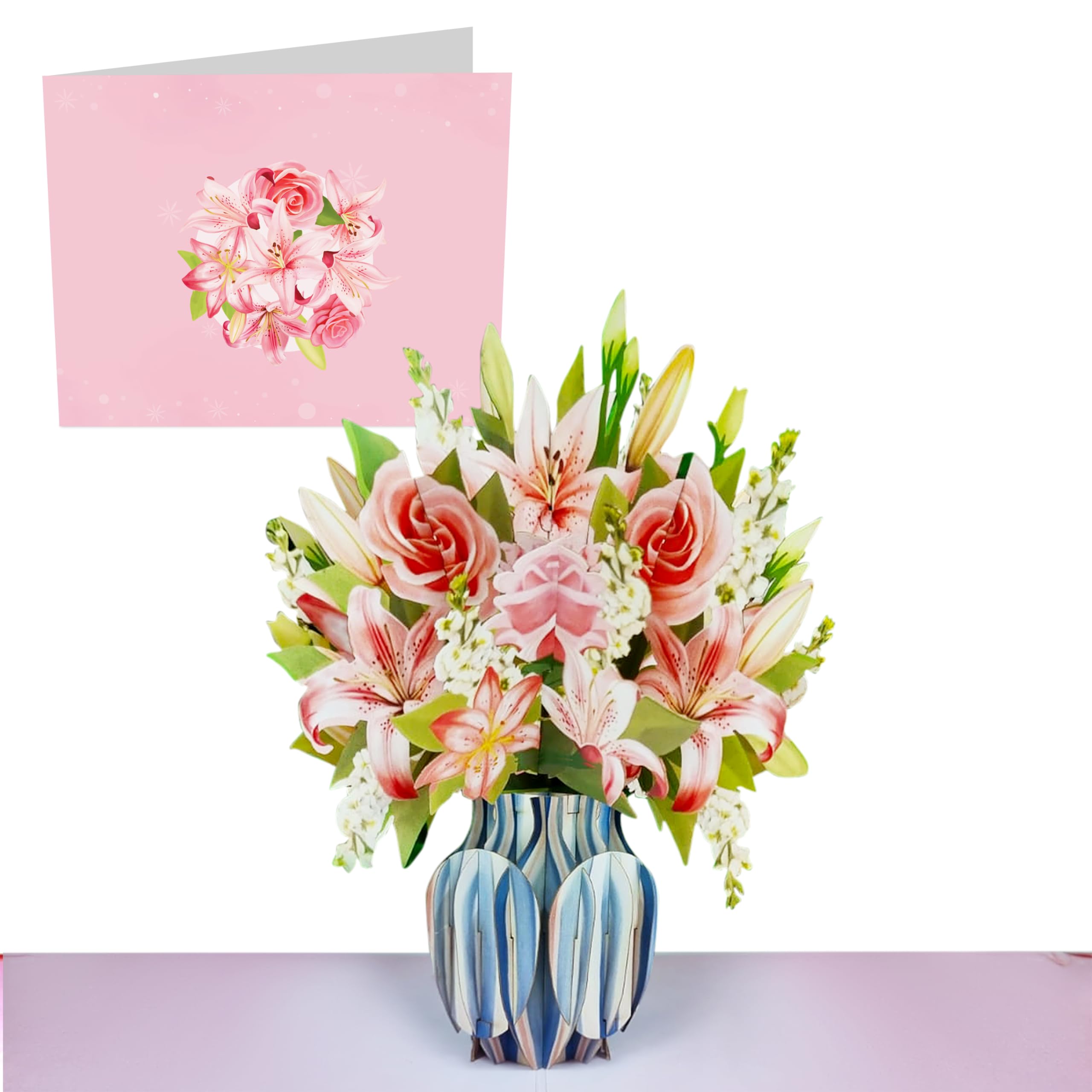 Central 23 Carte De Fleur Pop Up – Cartes De Bouquet De Fleurs Découpées En 3D Pour Femme, Mère, Meilleure Amie – Carte Pop-up Cadeaux De Fleurs Fraîches