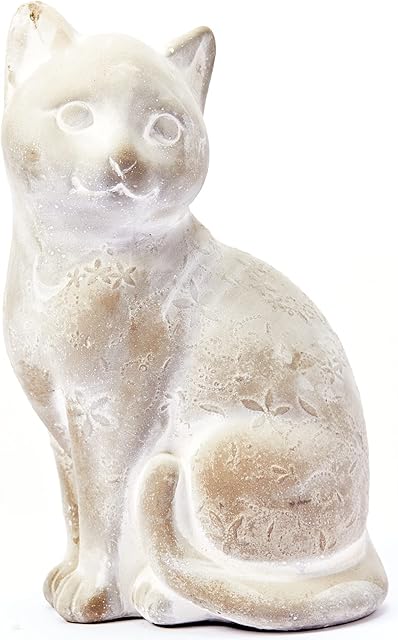 Garden Cat Ornament Decor Indoor Outdoor Statue Animal Home Door Stop 24cm Tall