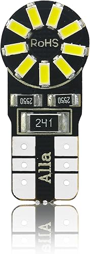 Miniatura 7 de Alla Lighting 10 bombillas LED T10 168 194, 6000 K blanco súper brillante 161 175 2825 W5W bombilla 3014 SMD 12V bombillas de repuesto para