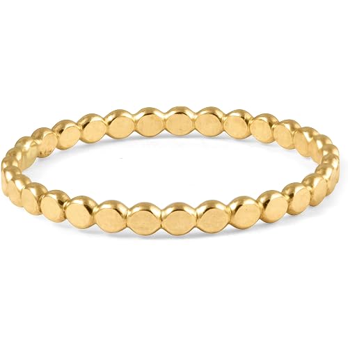 Dainty14k Gold Filled Rings For Women & Girls Thin Stacking Ring | Non-Tarnish Simple & Minimalist Gold Ring | Gold Band | Trendy Gifts for Mom, Sister, Friend (9)