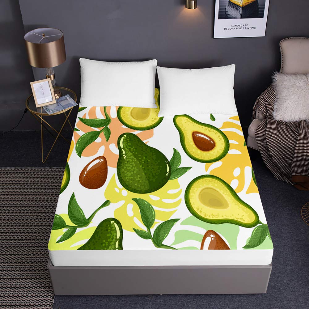 Drap housse 150x200 microfibre jaune drap de matelas 30cm d'épaisseur