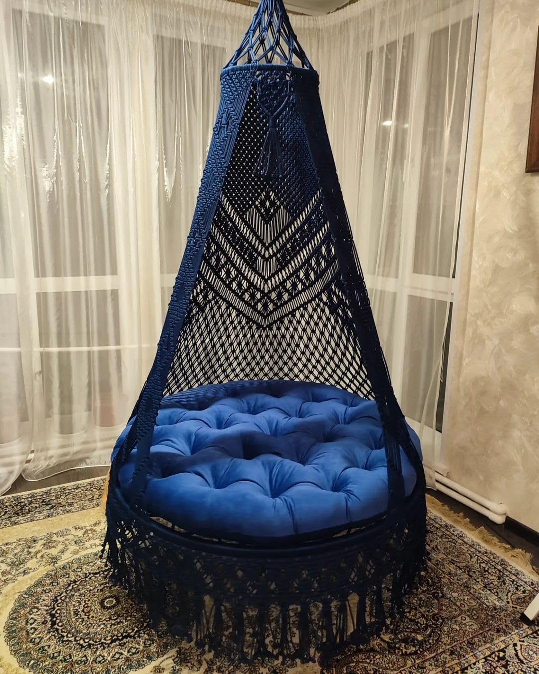Macrame Patio Swing, Hammock Swing, Indoor Chair, Macrame Swing Chair, Hammock Swing-image-33