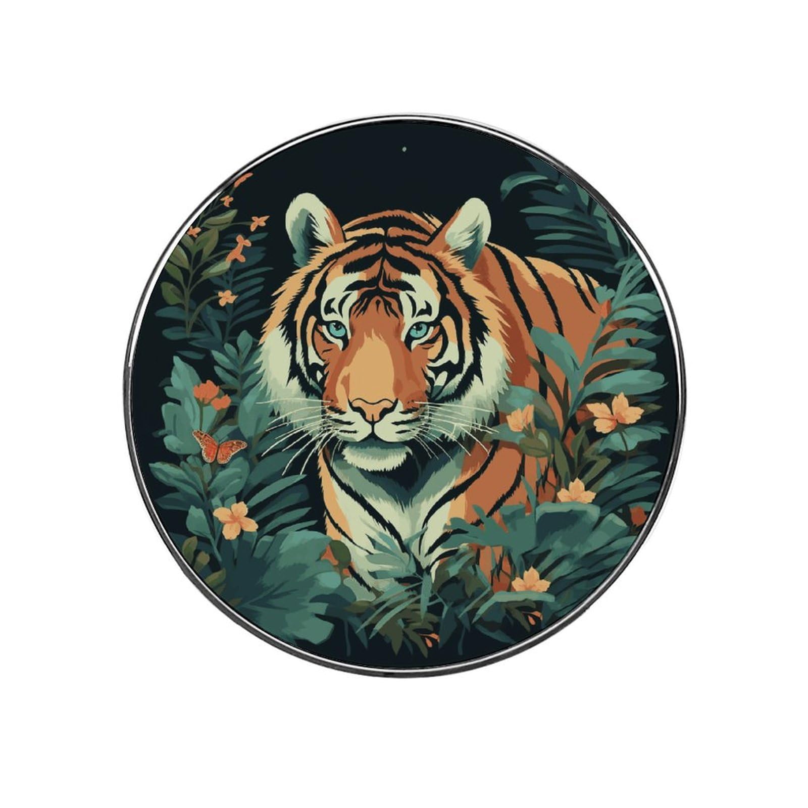 Butterfly and Tiger Fridge Magnet Magnetic Refrigerator Magnets Mini Round Kitchen Fridges Magnets for Kitchen Office Whiteboard Cabinet and Dishwasher