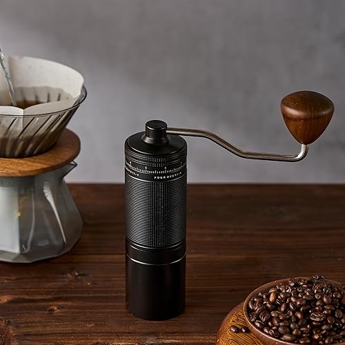 Miniatura 5 de Z30 - Molinillo de café manual manual con rebabas de acero inoxidable de 7 estrellas para prensa francesa, moca, expreso, diseño ajustable externo,