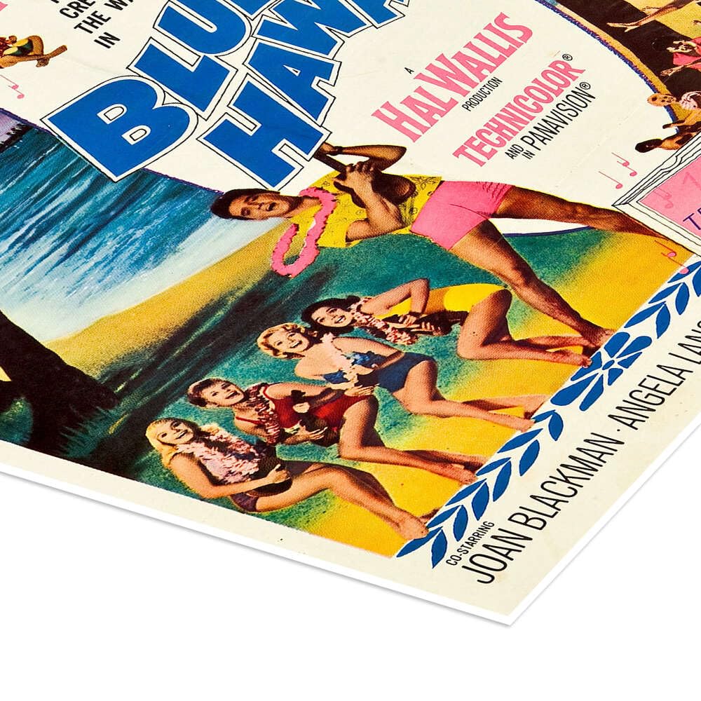 Posterlounge Blue Hawaii Poster | 90 x 120 cm Quadri Decorazione per pareti