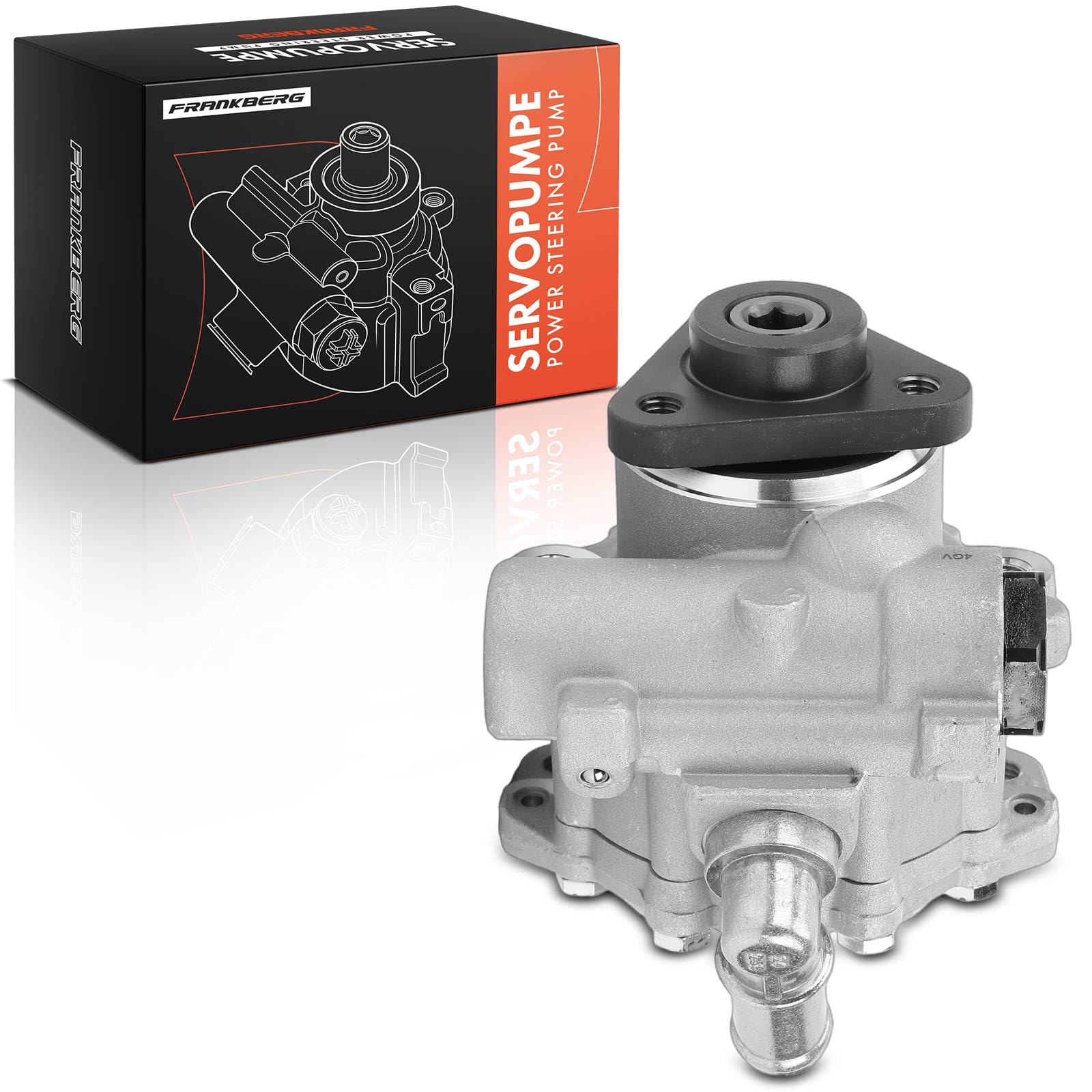 Frankberg Pompe de direction assistée hydraulique, sans poulie 32412229398 | Compatible avec: Z3 R.o.a.d.s.t.e.r E36, Coupé Série 3 E46, Série 3 Cabriolet E46, Z3 Coupé E36