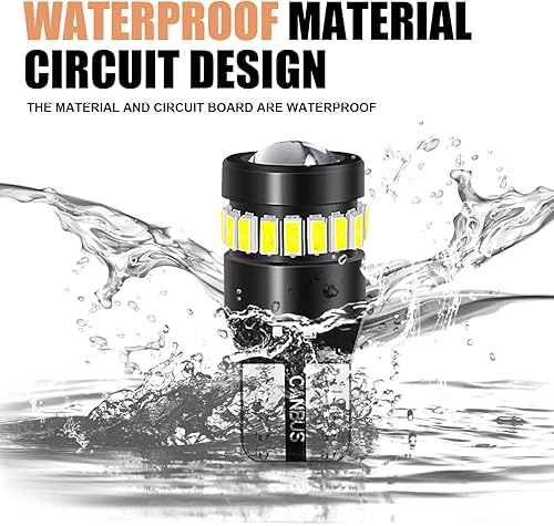 Miniatura 5 de 2 luces indicadoras de ancho LED T10 automotrices, 1.075 in x 0.472 in, lente de condensador de alta definición, luz de instrumento para placa de