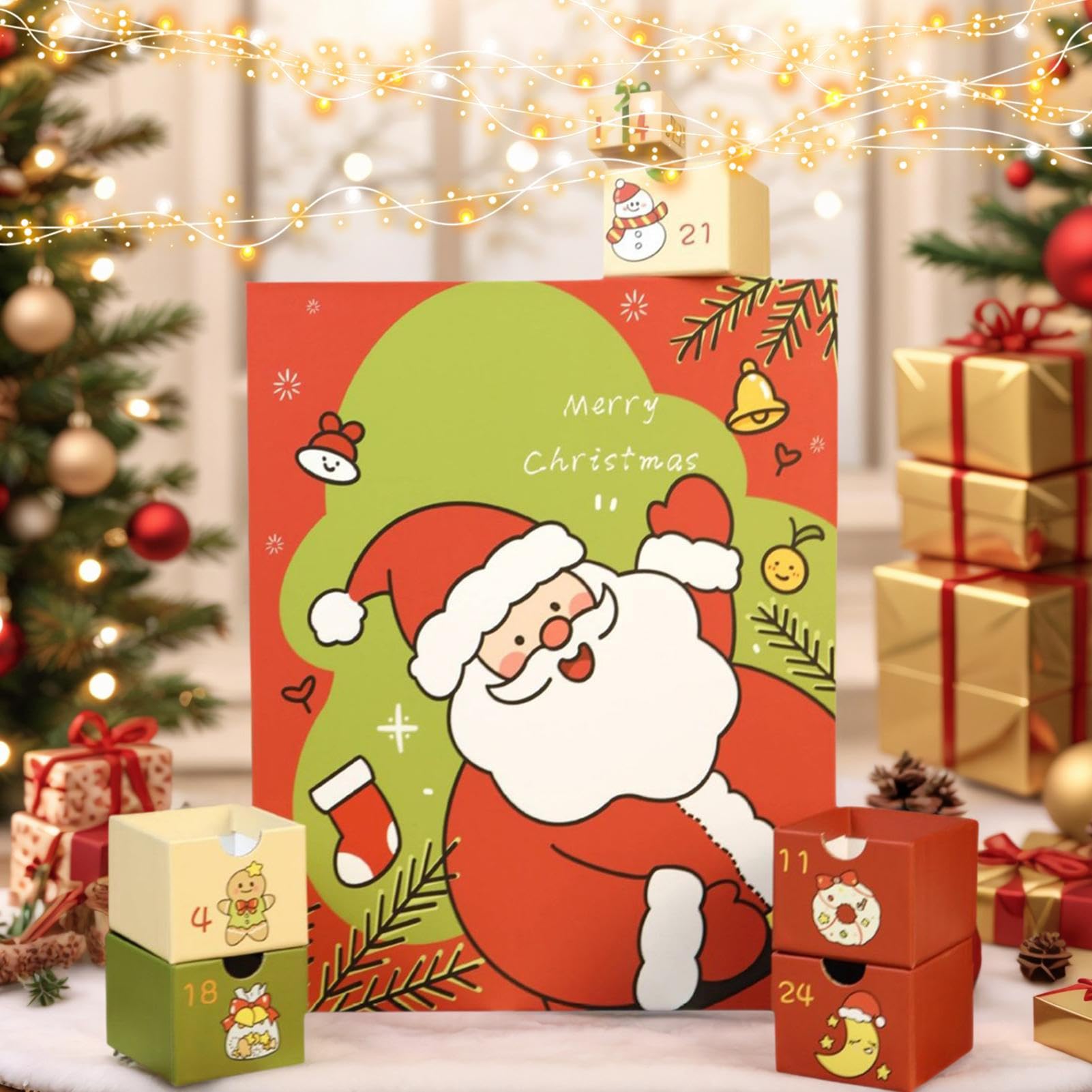 Leere Adventskalender - Adventskalender 2025, 24 Tage zum Befüllen | Geschenketui für Weihnachtsfeiern für Kinder und Erwachsene | Festival- und Halloween-Partys