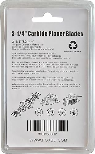 Miniatura 2 de FOXBC Reemplazo de cuchillas de carburo TCT de 3-1/4 pulgadas y 3.228 in para Makita N1900B, KP0810, XPK01, DeWalt D26676, DW6655, DW680, Bosch 1594