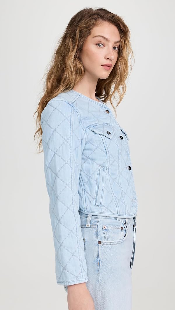 PAIGE Women's Jayla Cropped Quilted Jacket, Aella, M by PAIGE - Image 4