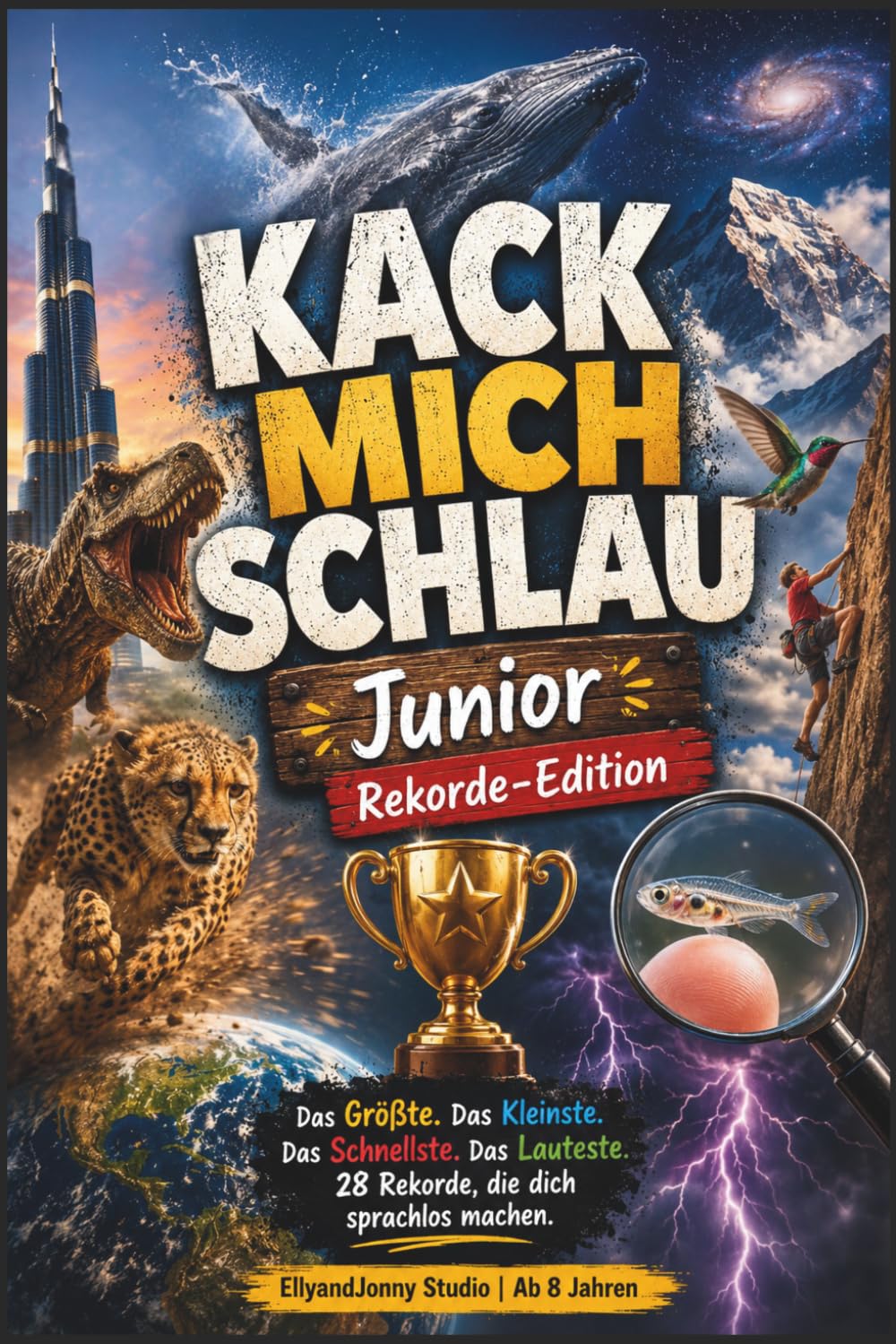 Rekorde Buch für Kinder ab 8 Jahren – 28 verrückte Weltrekorde, unglaubliche Fakten & unnützes Wissen | Kack mich schlau Junior: Spannendes Faktenbuch ... Vergleichen – perfekt für neugierige Kinder