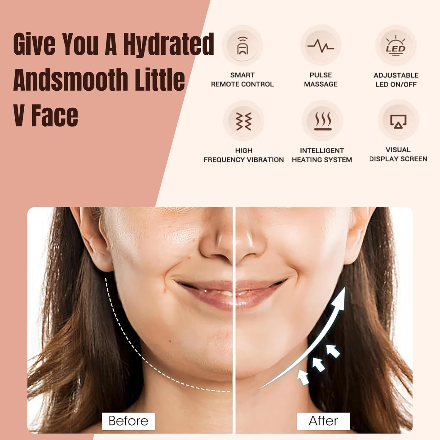 4 in 1 Massager for Face,Facial Sculpting Device for Double Chin, Electric v-Face Device with 6 Modes & 18 Gear Adjustable Intensities, Intelligent Double Chin Machine for v-Face - Image 3