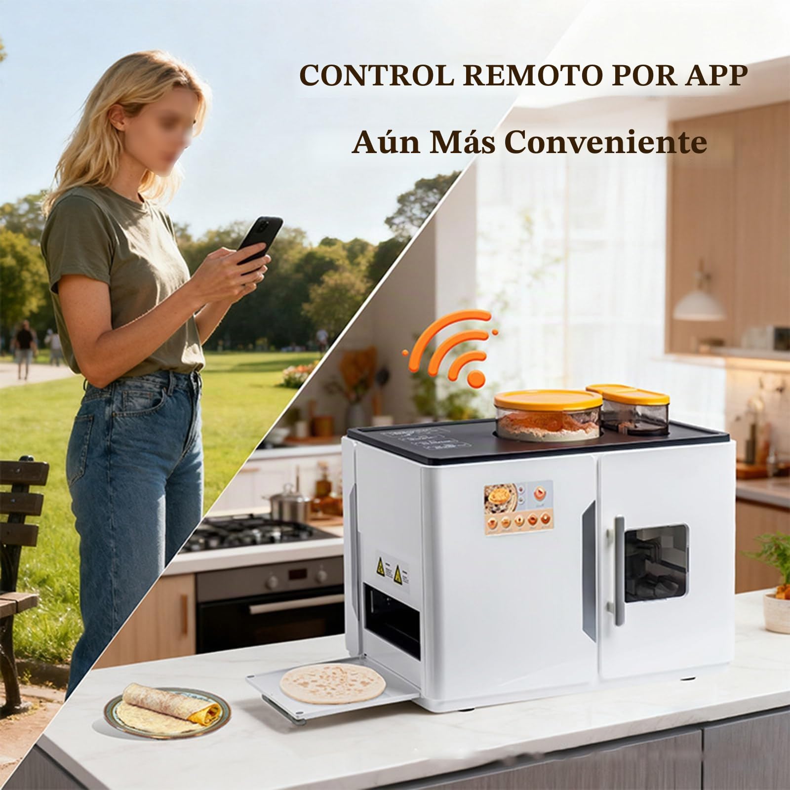 Máquina Automática para Hacer Roti, Totalmente Automático Roti Maker, Acero Inoxidable, Hace 8 Piezas/una Vez para Chapati, Tortilla De Harina, Dosa, Tawa