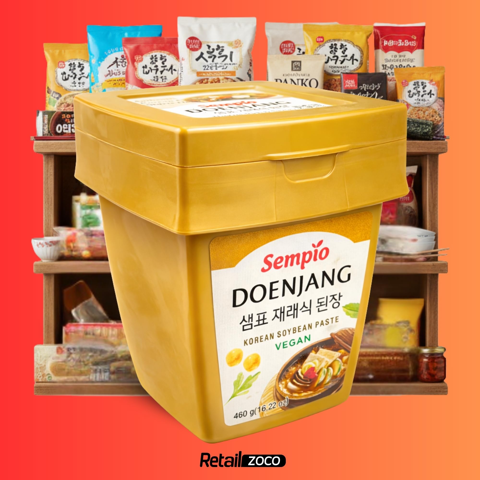 Doenjang Pasta de Soja Vegana Coreana 460g Ligeramente Picante