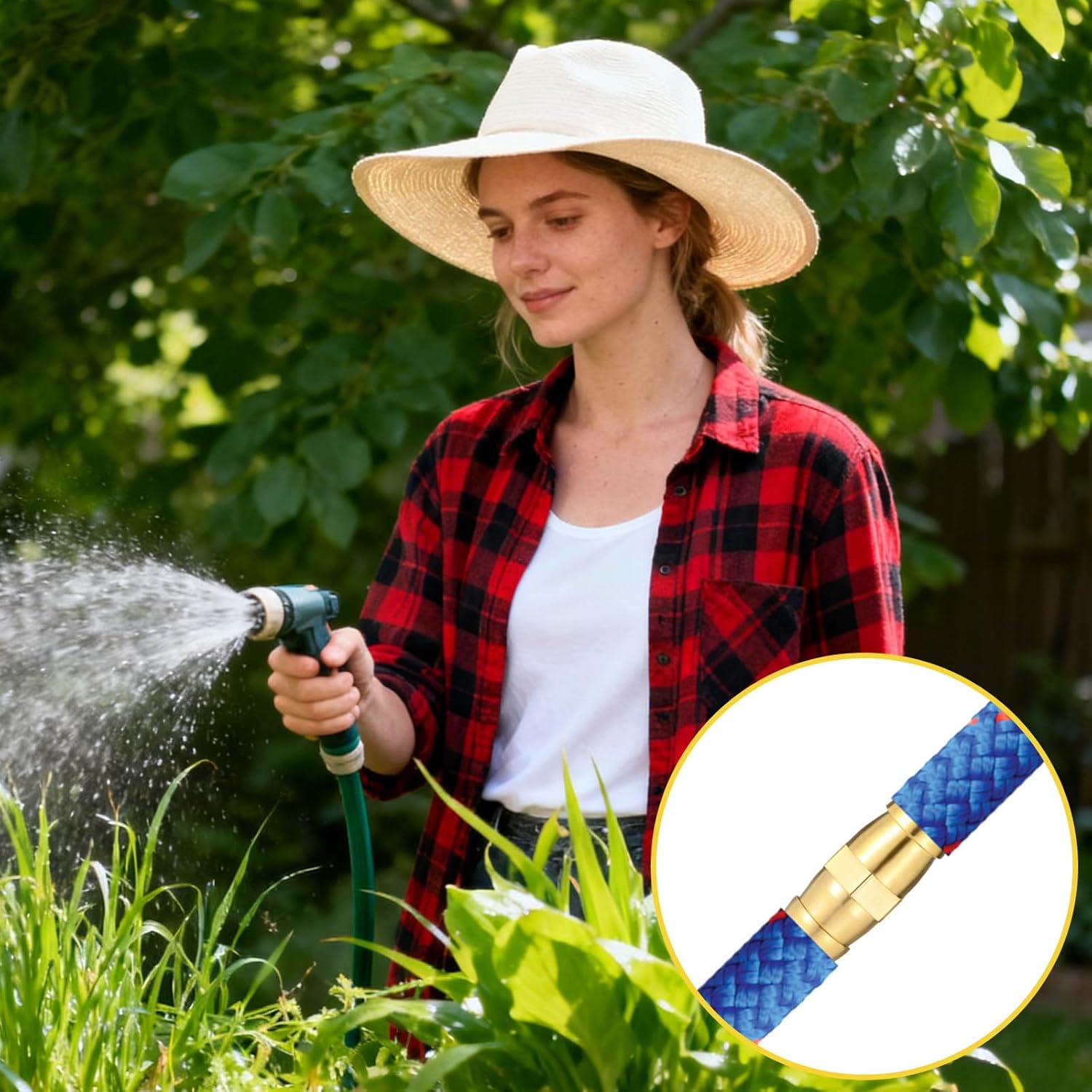 Barbed Hose Fittings 20Pcs Brass Hose Barb Fitting, 1/4" 5/16" 3/8" 1/2" (6 mm/8 mm/10 mm/12 mm) Hoses Connector, Barb Splicer Mender Hose-Fittings for Air/Water/Gas/Fuel Hoses