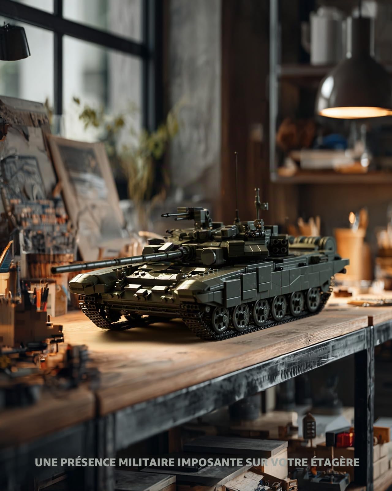 Nifeliz T-90A Kit de Construction de Char pour Hommes Adultes, Modèle de Char Militaire à Construire, Décoration & Cadeau (2083 Pièces, NF10330)