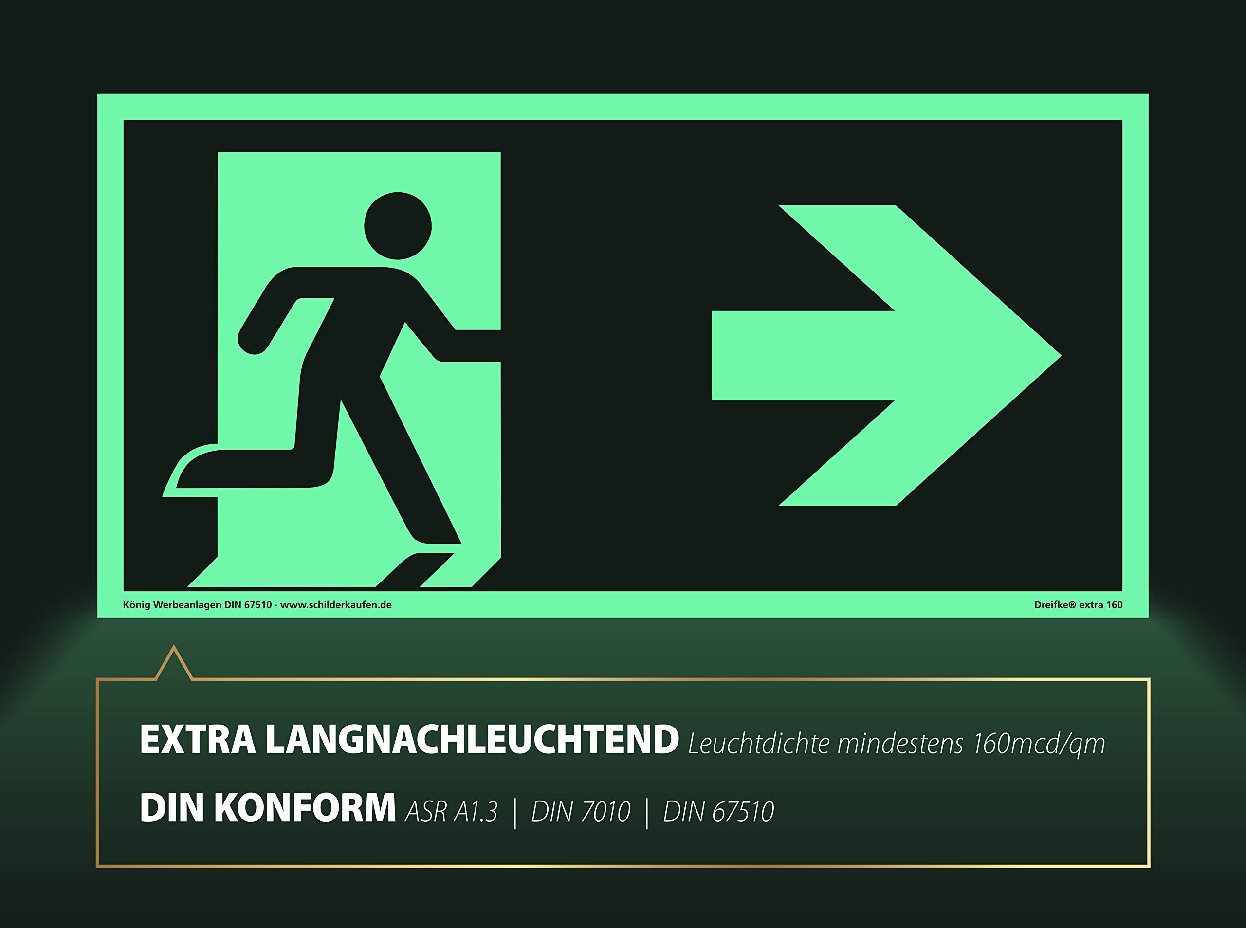 VSafety Cartello Di Sicurezza A Frec-ia A Sinistra, 450x150 Mm, Vinile Autoadesivo, Alta Visibilità - 5