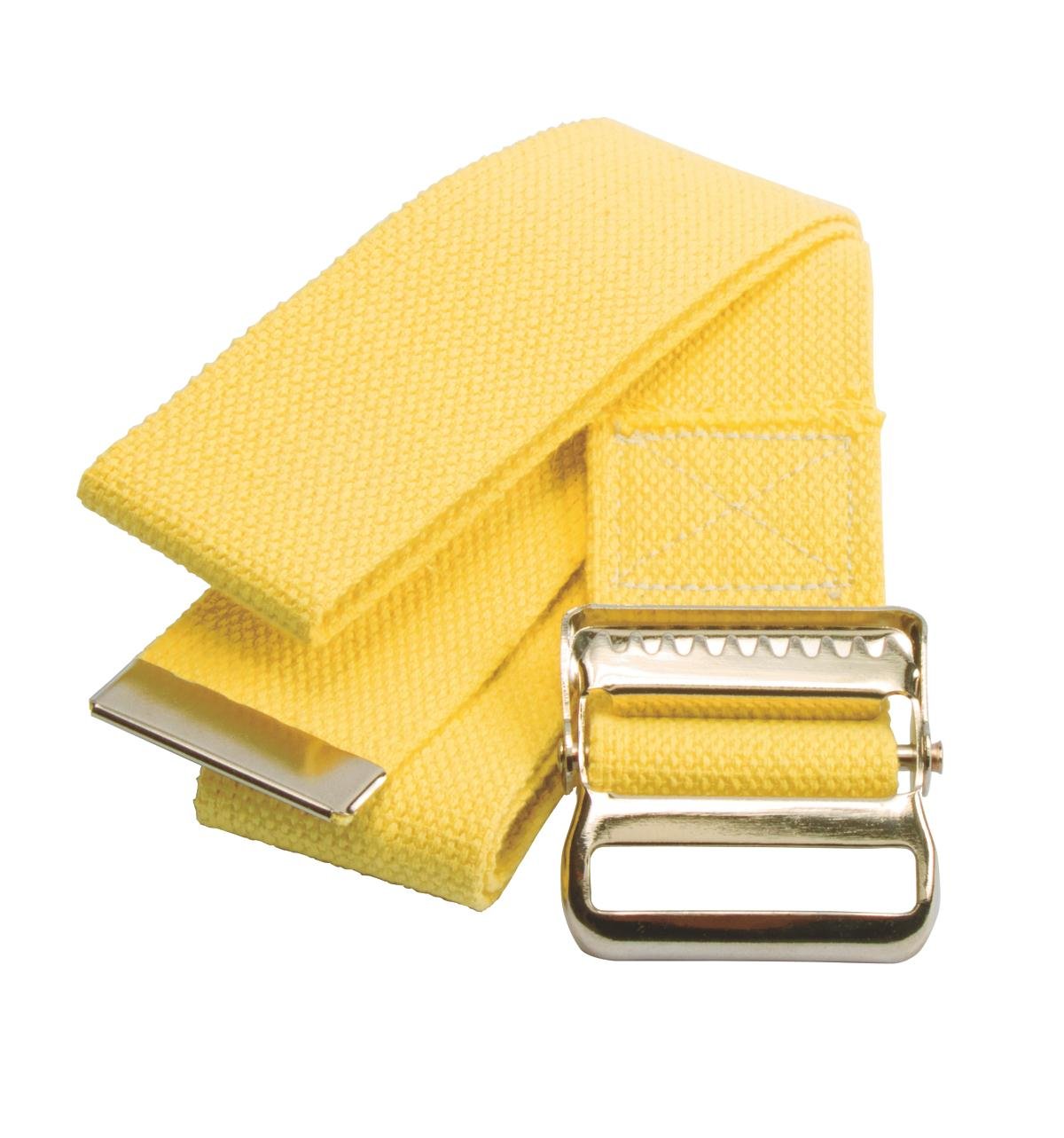 Medline Washable Gait/Transfer Belt with Metal Buckle, 2″ x 60″, Yellow – Secure Patient Support & Mobility Aid