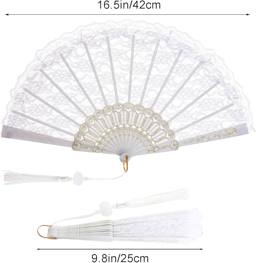 幸子No.T2620シルク×蓮花モチーフハンドメイドアオザイ5点セット Amazon.com: Jmkcoz Lace Handheld Folding Fan Embroidered Flower