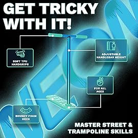 The Indo Trick Scooter - Kickstart Neon -Stunt Scooter for Teens, Kids and Adults - Indoors and Outdoors - Professionals and Beginners