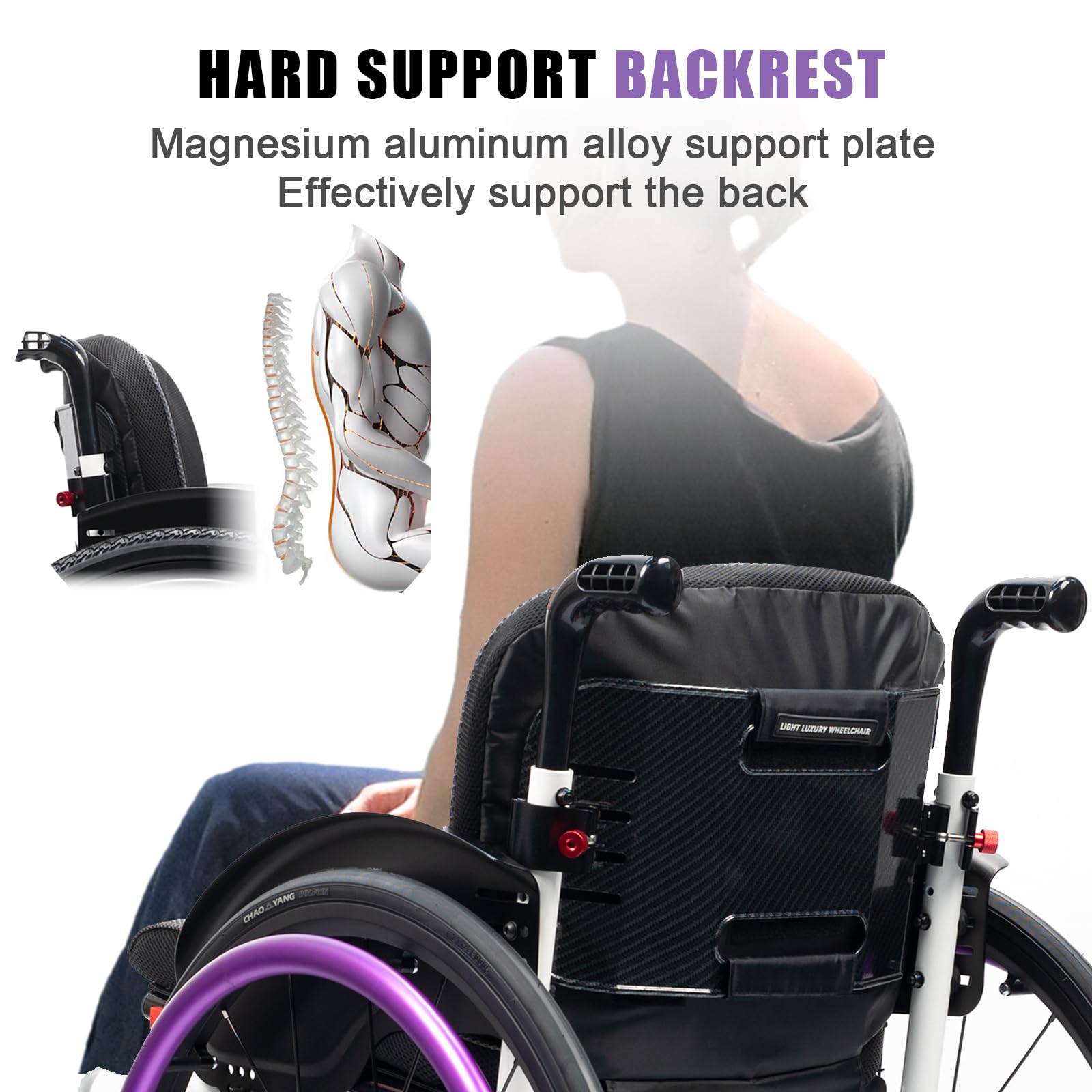 Sedia a rotelle Pieghevole,Alluminio, Doppio Sistema frenante,Sedia A Rotelle Manuale,Sedia a rotelle per Lo Sport,Sedia a rotelle da transito,Regolabile(Seat Width 40cm/15.7in,D)