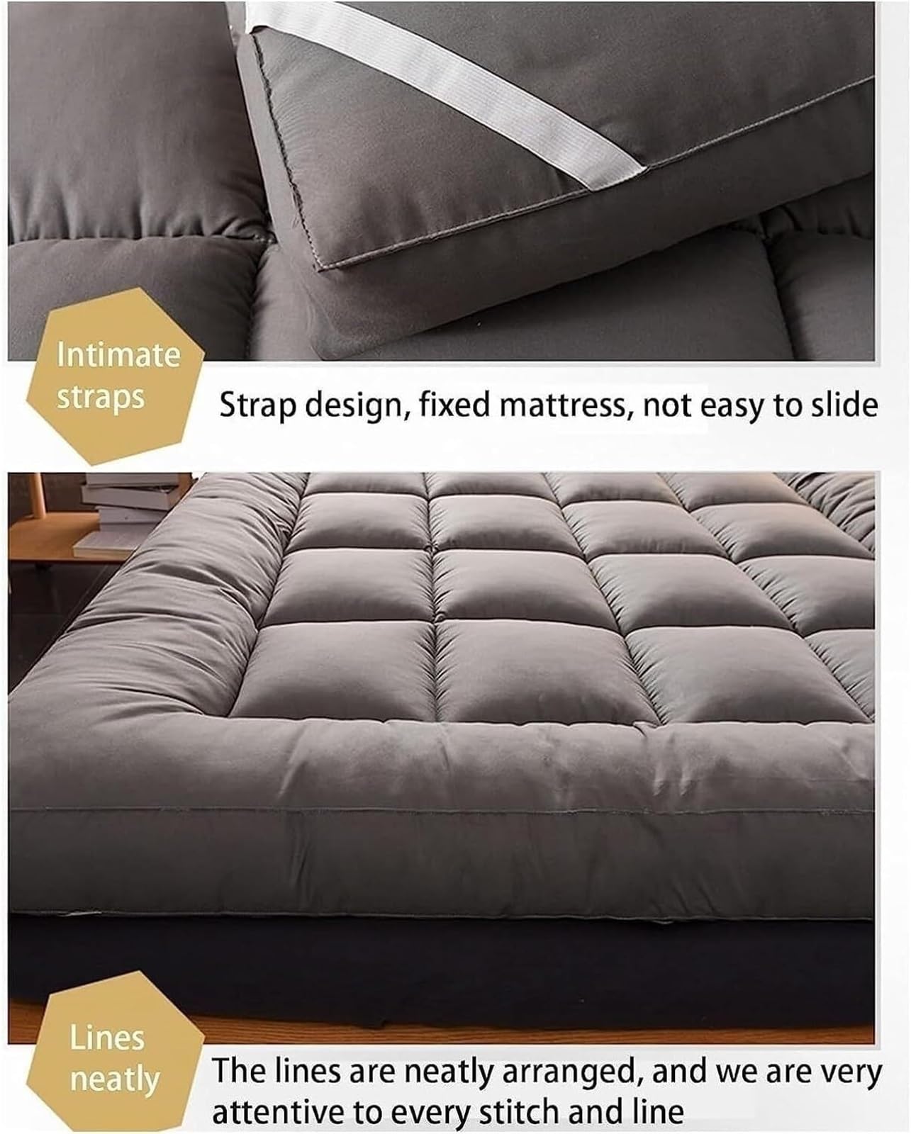 Materasso futon giapponese, Pieghevole Ospiti Materasso ​da Pavimento Morbido Futon Naturale, matrimoniale, singolo, per divano, dormitorio per ospiti(Queen (150x200cm))