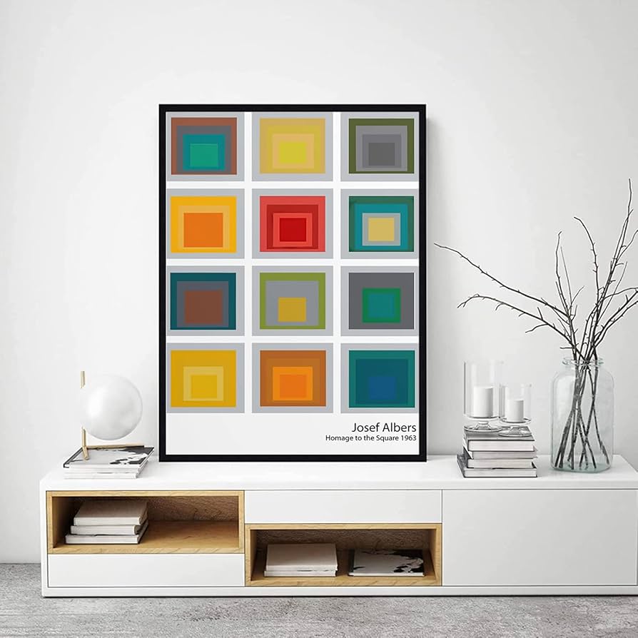 Amazon.co.jp: ジョセフアルバースポスター展グラデーションスクエア