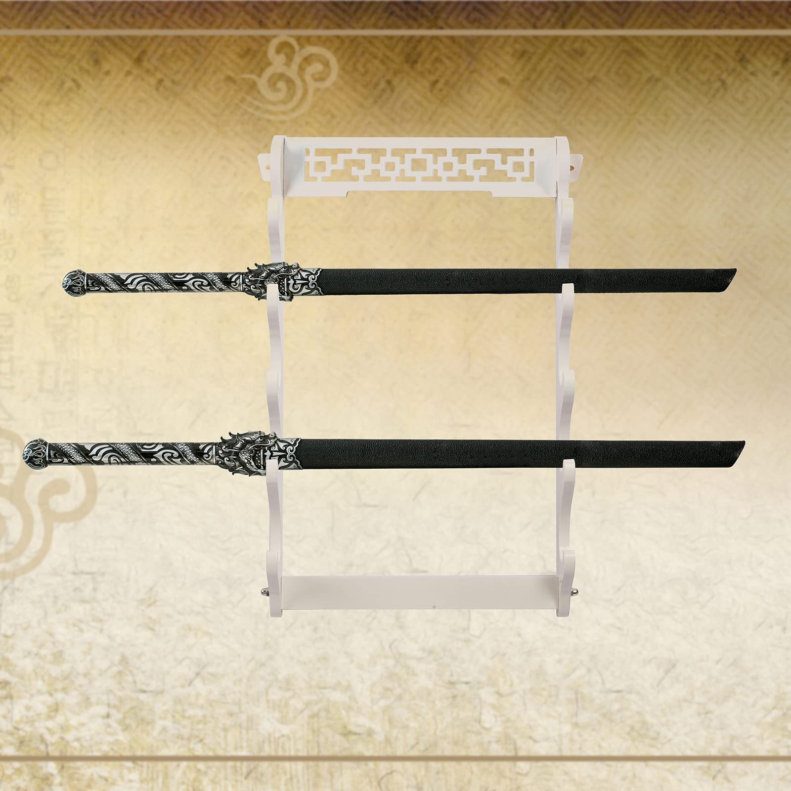 Samurai-Schwertständer Wandhalterung 5 Ebenen Katana Wakizashi Tanto