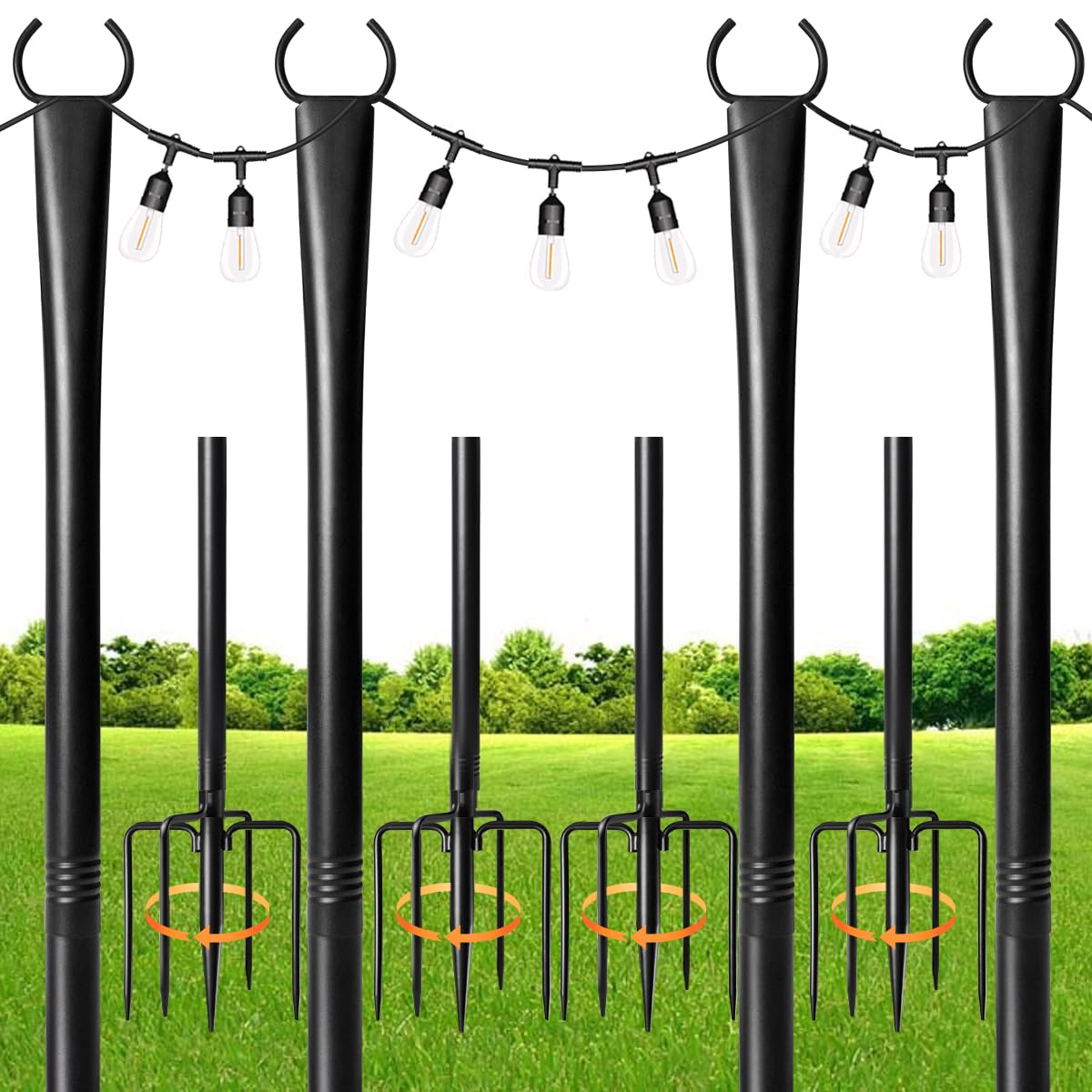 Photo 1 of MuliVid 4 Pack String Light Poles