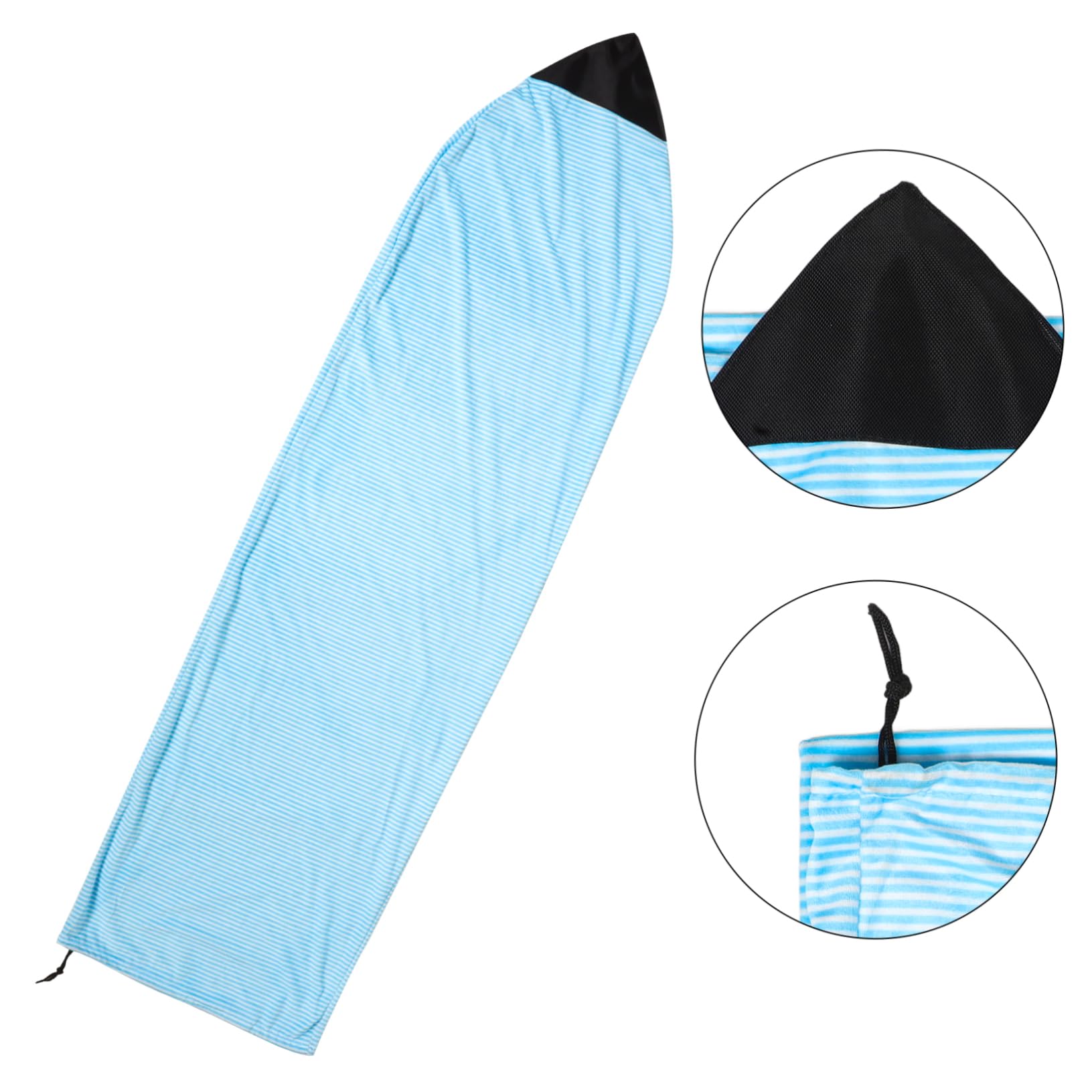 Happyyami Funda De Surf Plegable y Ligera Protección UV Calcetín para Tabla De Surf y Wakesurf para Viajes y Almacenamiento Compatible Medidas De Tablas