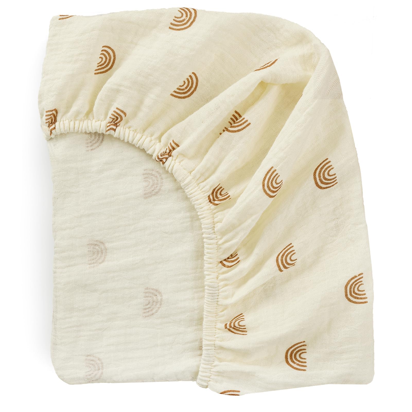 Azonee Muslin Crib Sheets, 28 X 52 Inches Cotton Fitted Baby Crib Sheet for Standard Crib and Toddler Mattresses, Ultra-Soft and Hypoallergenic Neutral Nursery Sheets