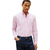 Tommy Hilfiger Camicia da Uomo Flex Popeline Bold Stripe RF Mw0Mw39159