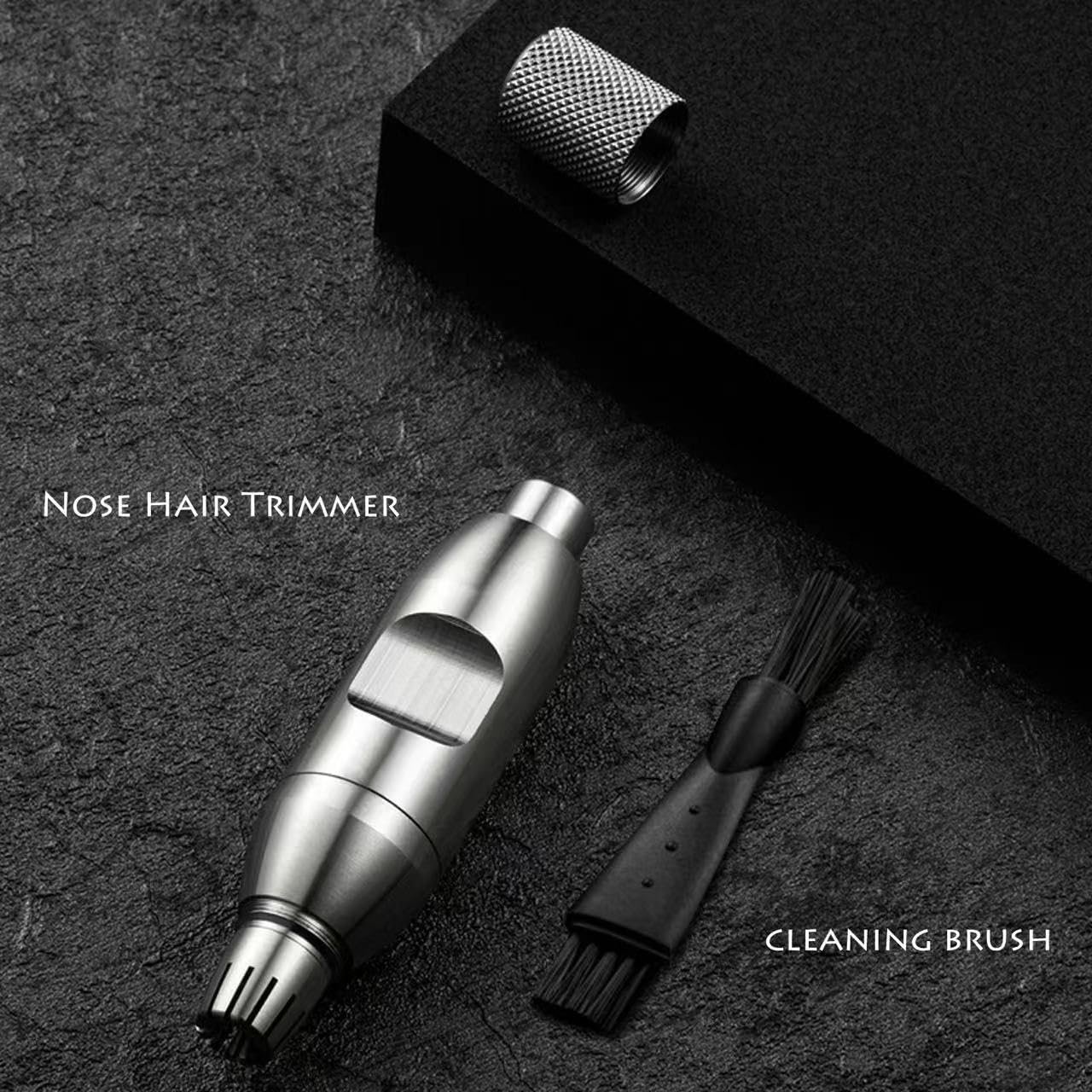 Recortadora de pelo de nariz manual, sin batería, inoxidable, impermeable, sin dolor 5