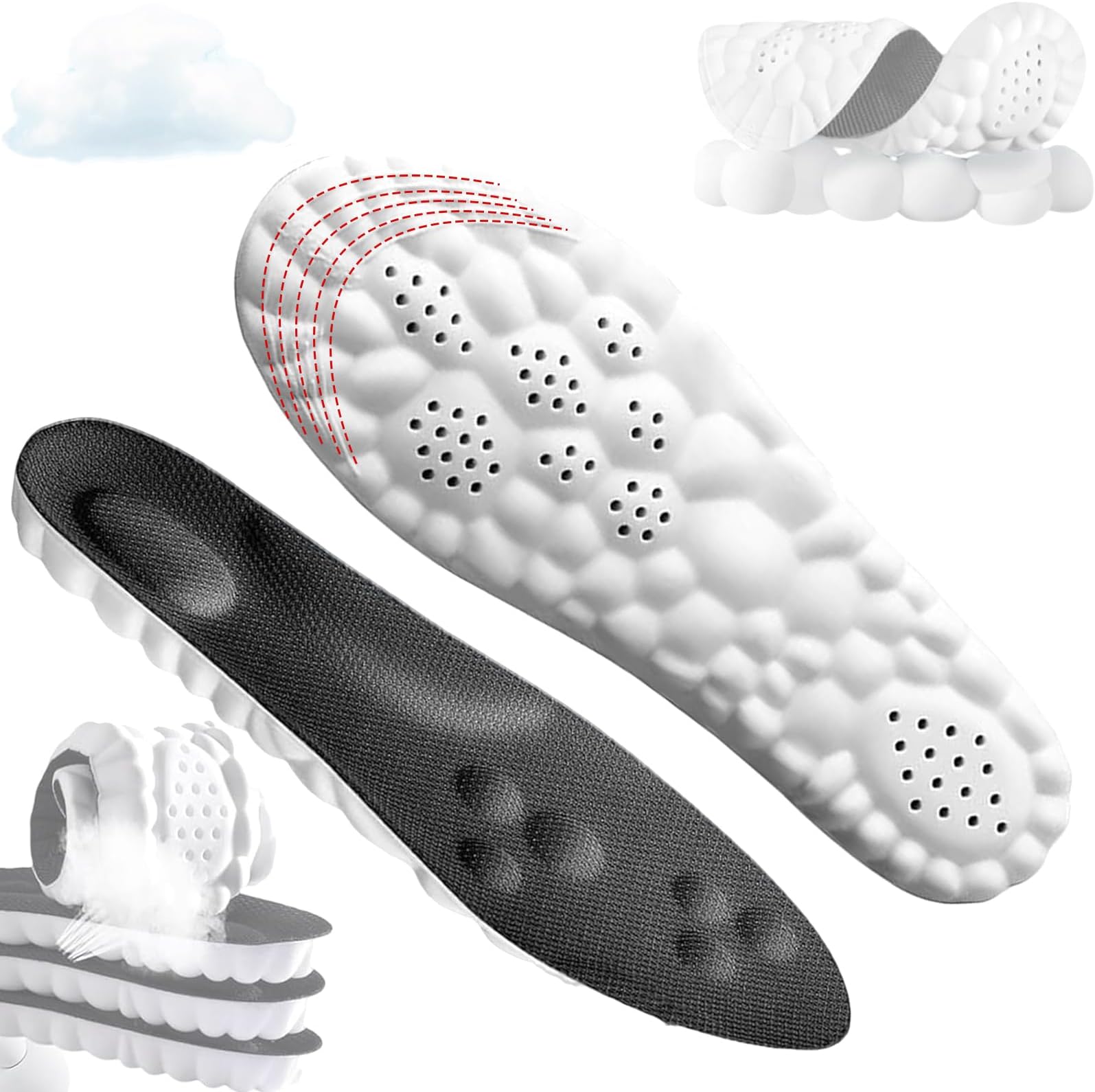 4D Ortopediska Innersulor Med Minnesskum - Flexibel Innersula 4D Ortopediska Innersulor Med Minnesskum - Flexibel Innersula