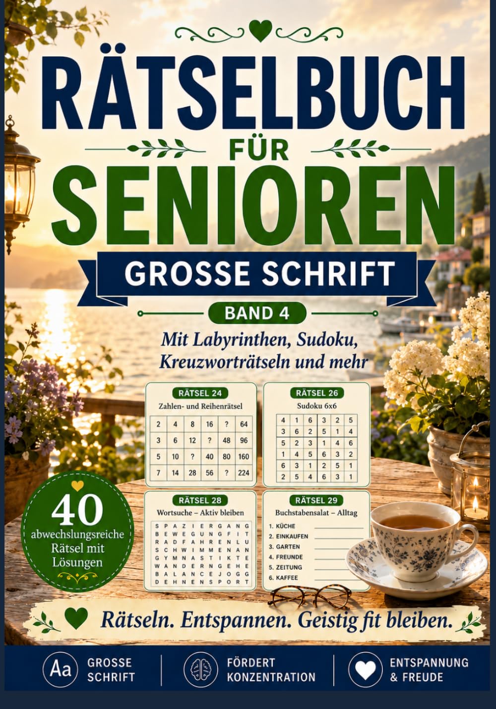 Rätselbuch für Senioren: Große Schrift (Wortsuchrätsel für Senioren)