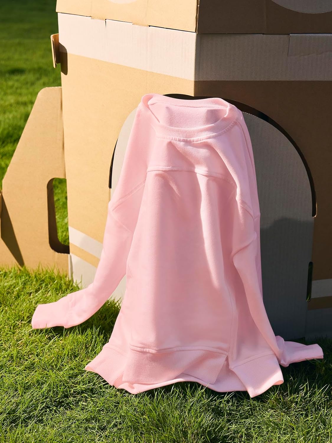 Haloumoning Girls Casual Crewneck Sweatshirt Kids Long Sleeve Side Slit Oversized Pullover Tops 5-14Y - Image 3