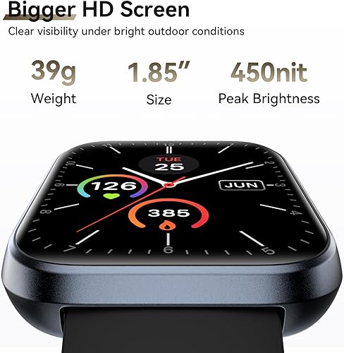 Miniatura 7 de Smart Watches for Women Men, 1.85" Screen Smartwatch Compatible iPhone Android Phone AnswerMake Call, 247 SpO2 Sleep Heart Rate Monitor,3ATM